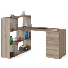 Сокол Стол компьютерный угловой со стеллажом Сокол СПМ-20 цвет дуб делано ID - 292196