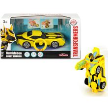 DICKIE Трансформеры, Машинка-трансформер Bumblebee со светом и звуком, 15см 3113000