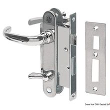 Osculati Chromed brass lock left 133x15 mm, 38.347.41SX