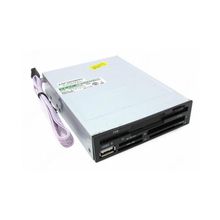 Внутрений FDD дисковод 3,5 1.44Mb + картридер, Teac, USB, черный