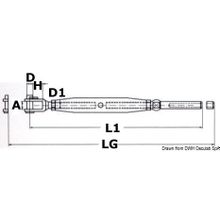 Osculati S.S turnbuckle fixed jaw 8 mm, 07.191.08