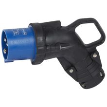 Угловая вилка Hypra - IP 44 - 2К+З - 16 А - резина | код 052152 | Legrand