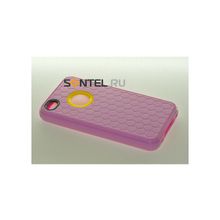 Силиконовая накладка для iPhone 4 4S вид №2 pink