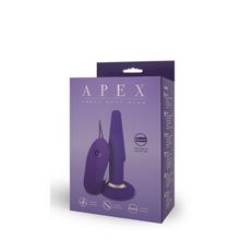 Seven Creations Фиолетовая анальная вибропробка APEX BUTT PLUG SMALL PURPLE - 14 см.