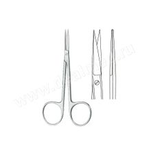 Ножницы глазные IRIS, прямые, остроконечные, 10,5 см (арт. 11-620-10-07) KLS Martin, Германия