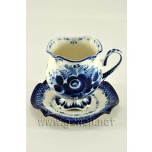 Кофейная пара "Тюльпан". Гжельский фарфор. арт. 5021