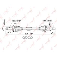 Привод В Сборе | Перед Лев | Kia Cerato (Td) 1.6 08-   At Mt   = Fr Lh LYNXauto арт. CD1069A