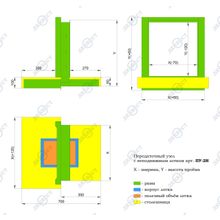 Передаточное кассовое окно с неподвижным лотком ПУ-2Н. Деквест.