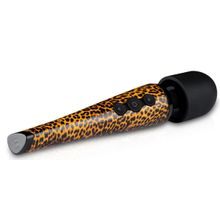 EDC Жезловый вибромассажер Shaka Wand Vibrator - 28 см. (черный с леопардовым)