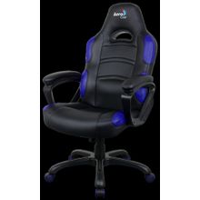 Кресло для геймера Aerocool AC80C AIR-BB , черно-синее, с перфорацией