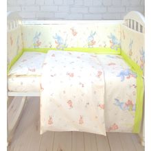 Baby Nice в кроватку Элит Зайки 3 предмета салатовый
