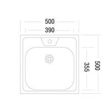 ПМ: Юкинокс Мойка Ukinox Standart 500.500 матовая