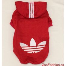 "adidog" толстовка для собак красная (80см )