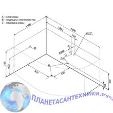 Акриловая ванна Aquanet Capri 170x110 L