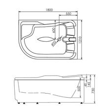 Акриловая ванна Gemy G9083 K R