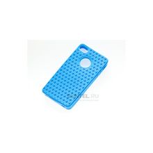 Силиконовая накладка для iPhone 4 4S вид №22 blue
