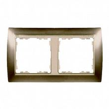Рамка 2 поста 82, шампань матовая |  код. 82724-34 |  Simon
