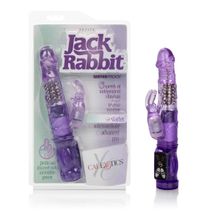 Фиолетовый вибромассажер Petite Jack Rabbit - 24 см. Фиолетовый