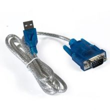 Адаптер USB Am - DB9M RS232, 1.2 м, крепеж винты, ExeGate EX-UAS-1.2