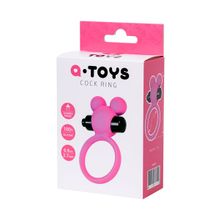 A-toys Розовое виброкольцо на пенис A-Toys