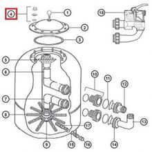 Гайка, шайба, колпачок для крышки фильтра Hayward Powerline Polyester (комплект 8 шт.)