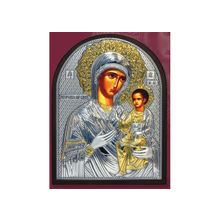 Икона Богородицы "Иверская", ЮЗЛ (серебро 960*, золочение) в рамке Классика