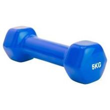Гантель обрезиненная Bradex 5 кг, синяя, SF 0168