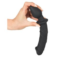 Черный двусторонний стимулятор Dildo   Plug - 22,8 см. Черный