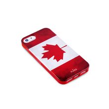 Puro чехол для iPhone 5 Canada Flag Cover белый красный