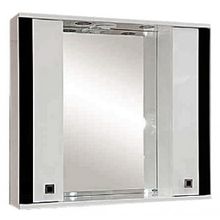 Misty Зеркальный шкаф Палермо 80 черный