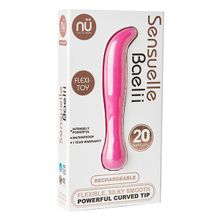 NU Sensuelle Ярко-розовый перезаряжаемый G-вибратор BAELLI - 12 см.