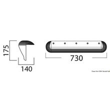 Osculati Marina and pile fender white 730 mm, 33.519.33