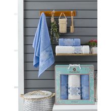 Комплект полотенец MERZUKA ELEGANT махровых  (50х90 2шт., 70х140 1 шт.) 3 шт. в коробке