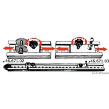 Osculati SS sliding plate with pivot lock, 46.671.03