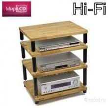 Apollo Storm 6 HiFi Base + 3 Shelf Satin Black Oak