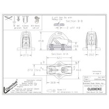 Clamcleat Стопор щелевой Clamcleat CL830CKC 3 - 6 мм 62 x 44 x 46 мм с площадкой для установки