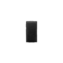 чехол-флип Clever Case Leather Shell для Sony Xperia Z, тисненая кожа, black