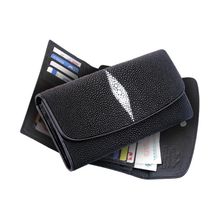 Женский кошелек, цвет: черный с белой вставкой