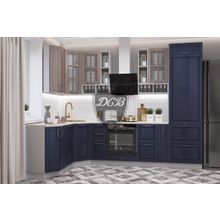 Кухня Тито угловая высокая с пеналом 2950х1750мм (модульная)