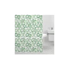 Штора для ванной комнаты Retro Squares (green) Milardo 611P180M11