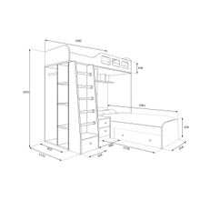 РВ Мебель Двухъярусная кровать Астра-4