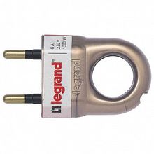 Вилка с кольцом  ЭЛИУМ, 6А IP20, бронзовый, 050164 |  код. 050164 |  Legrand