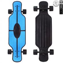 408-B Скейтборд Y-SCOO Longboard Shark TIR 31 пластик 79х22 с сумкой BLUE black