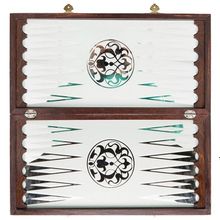 Нарды большие со стеклом зеркалом