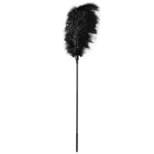 Стек с большим чёрным пером Large Feather Tickler - 65 см. Черный