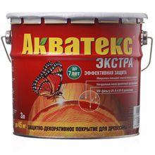 АКВАТЕКС Экстра антисептик для дерева сосна (3л)   АКВАТЕКС Экстра декоративная пропитка по дереву сосна (3л)