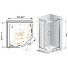 Душевой уголок Cezares Porta R2 (90x90) прозрачное стекло