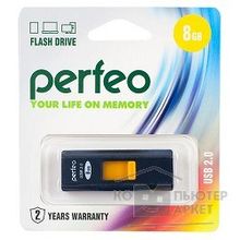 Perfeo USB Drive 8GB S02 Black PF-S02B008