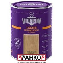 Лак паркетный "Vidaron" матовый, алкидно-уретановый 0,75 л. (8 шт уп.)  Sniezka 