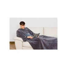 Плед с рукавами серый